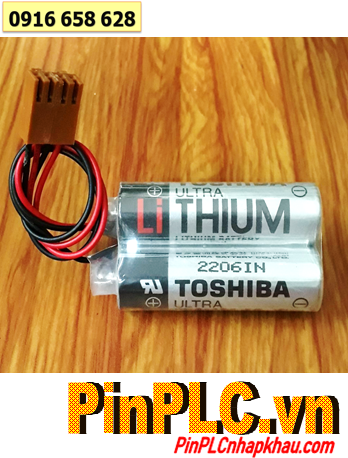 Toshiba 2ER17500V, Pin PLC Toshiba 2ER17500V (2 viên ghép đôi) Lithium 3.6v 5400mAh /Xuất xứ NHẬT